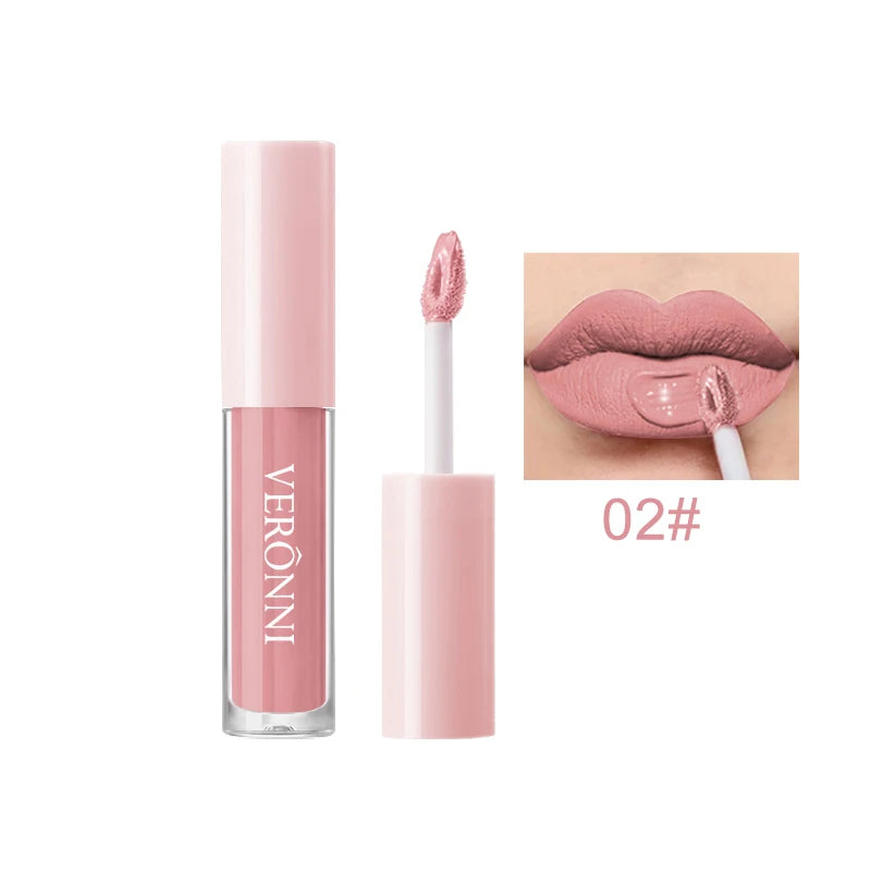 12-Color Mini Matte Liquid Lipstick – Vegan, Long-Lasting & Non-Drying