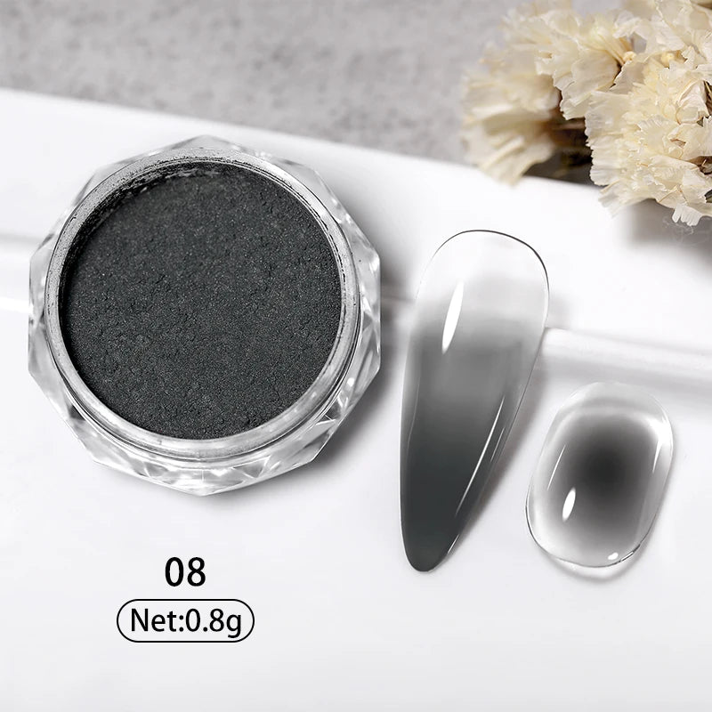 10g Gradient Pearl Nail Powder – Metallic Aurora Effect Glitter Dust for UV Gel Nail Art Decorations