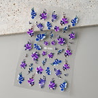 5D Spring Flower Nail Art Stickers – Colorful Daisy & Vine Decals for DIY Nails