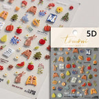 Sunflower & Autumn Harvest Nail Art Stickers