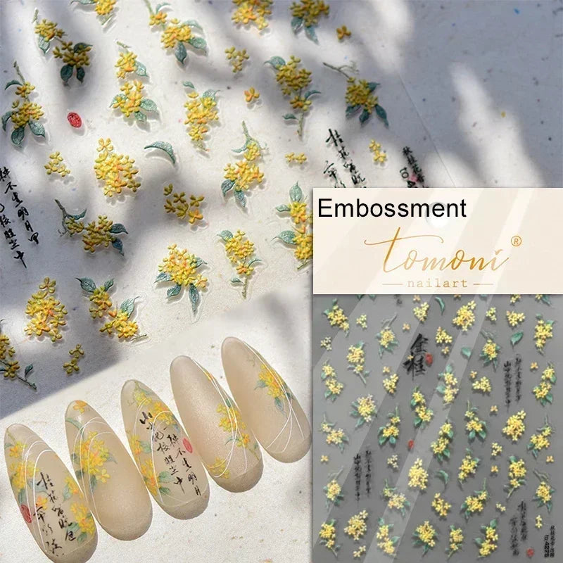 Sunflower & Autumn Harvest Nail Art Stickers