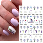 3D Y2K Hibiscus Floral Nail Stickers