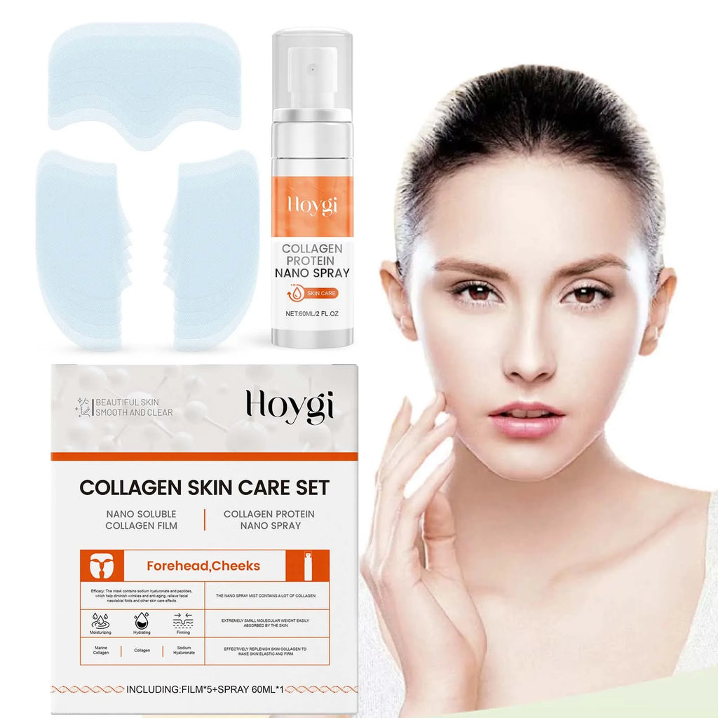 Nano Soluble Collagen Serum Spray Set – Wrinkle Repair & Skin Brightening Face Filler for Firm, Youthful Skin