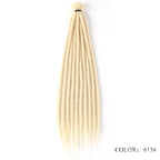 24" Straight Dreadlock Clip-In Extensions – 10 Strands Soft Synthetic Hair