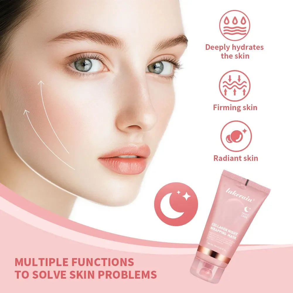Collagen Peel-Off Mask – Deep Repair Korean Bio Face Mask for Overnight Skin Rejuvenations