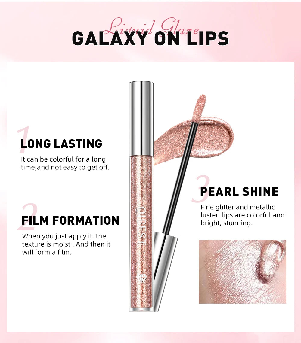 Diamond Liquid Lipstick – 6 Colors, Long-Lasting Waterproof Gloss