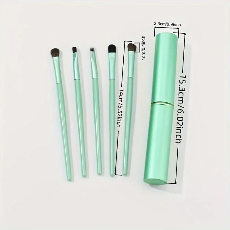 5-Piece Soft Eye & Blush Makeup Brush Set