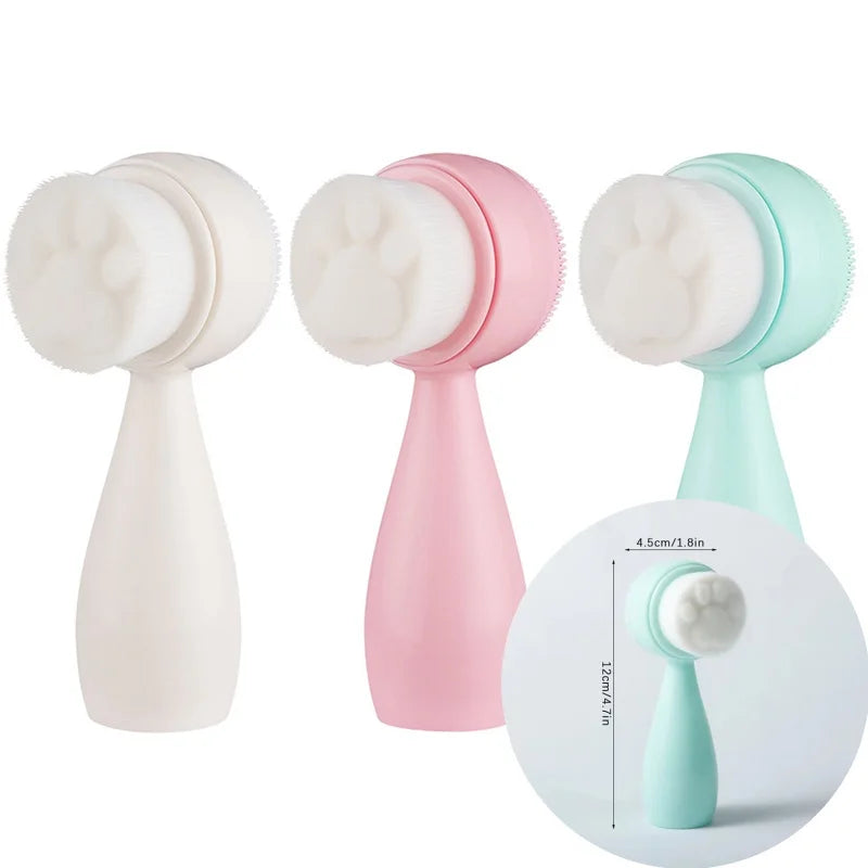 1PCS Double-Sided Silicone Facial Cleansing Brush