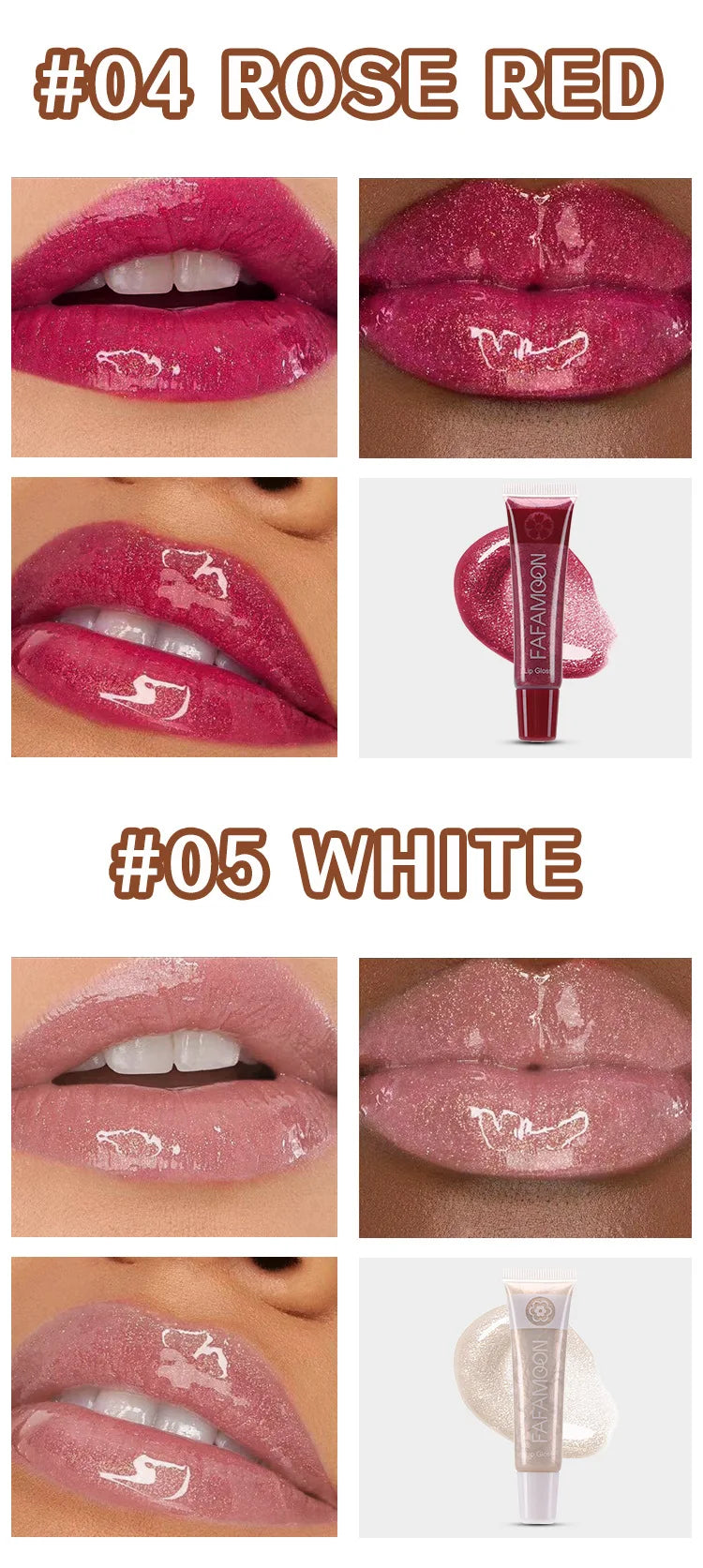 Pearl Mirror Liquid Lip Gloss – Glitter Shine, Moisturizing & Plumping Color