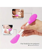Double Head Silicone Mask & Cleansing Brush – Face Wash Massager and Mud Mask Scraper Tool for Skincare Routine
