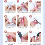 Pink Self-Adhesive Nail Sticker Strips – Foil Nail Art Set