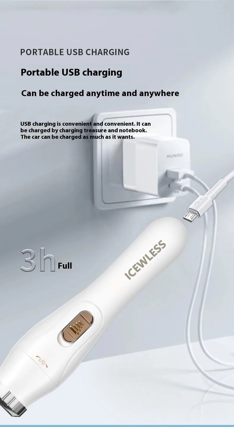 Electric Waterproof Hair Trimmer for Women – Painless Body & Facial Hair Removal