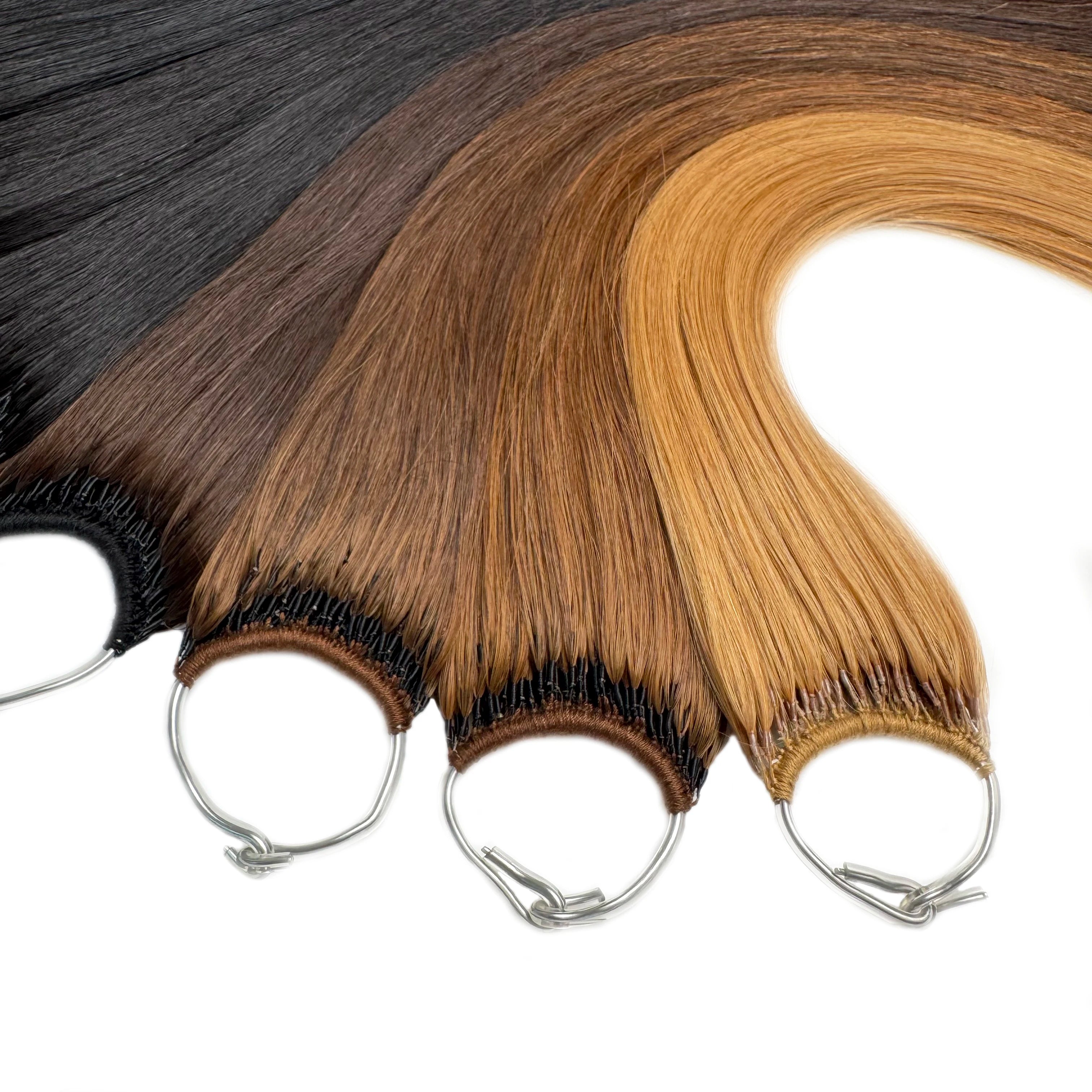 Korean Cotton Thread Tip Hair Extensions – 100% Human Hair, Double Drawn