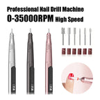 Cordless Electric Nail Drill – Portable E-File Nail Machine for Acrylic & Gel Nails with Professional Nail Drill Bits Kit