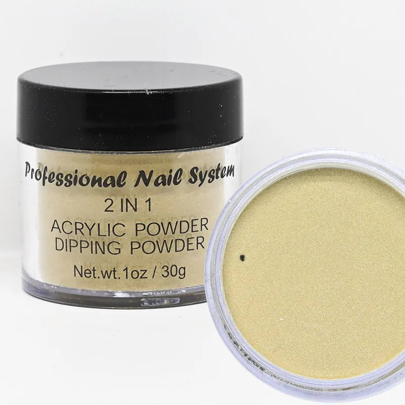 2-in-1 Acrylic & Dipping Powder – Nail Dust Pigment for French Dip, Glitter Manicure & Gel Polish, FAW53