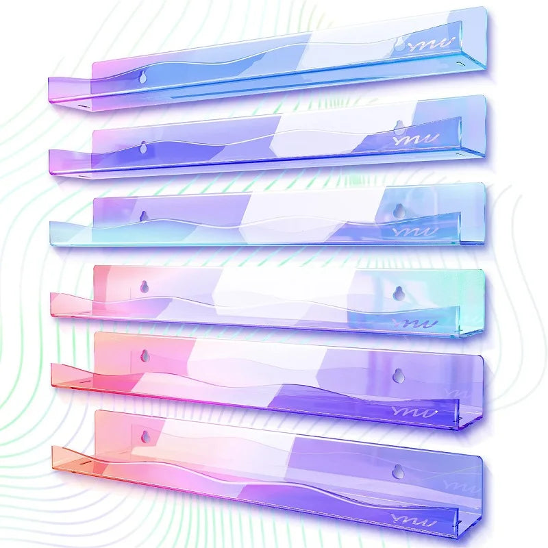 Wall-Mounted Acrylic Display Rack – 2/4pcs for Nail Polish or Vinyl Records