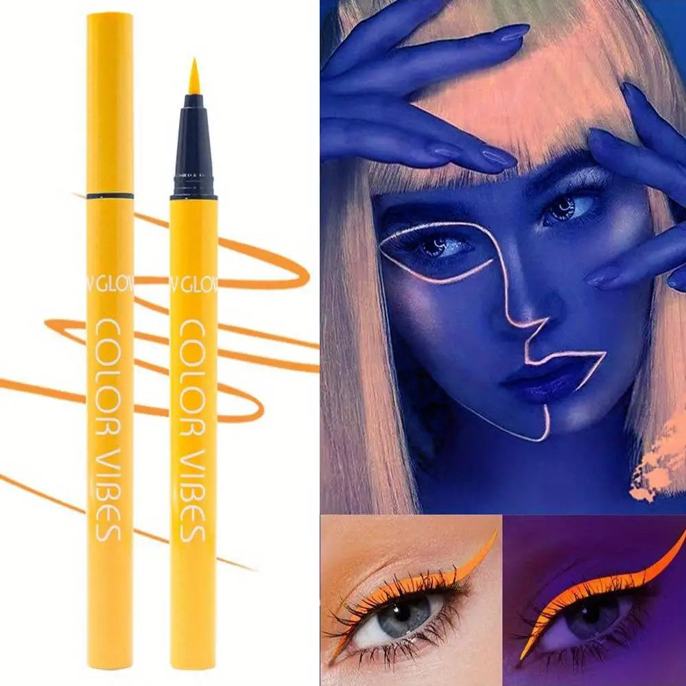8-Color UV Glow Neon Liquid Eyeliner Set – Matte, Waterproof & Smudge-Proof High-Pigment Eye Makeup Pens