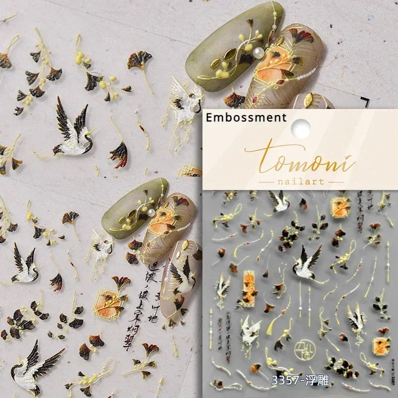 Sunflower & Autumn Harvest Nail Art Stickers