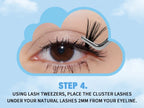 DIY Lash Extension Kit – 280 Clusters with Bond, Seal, Remover & Tweezers (40/50 Pack)