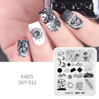 KADS Sky 011 Nail Stamping Plate – Moon & Galaxy Design Stainless Steel Template