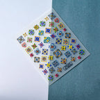 5D Bohemian Nail Stickers – Hand-Painted Ethnic Baroque Decals
