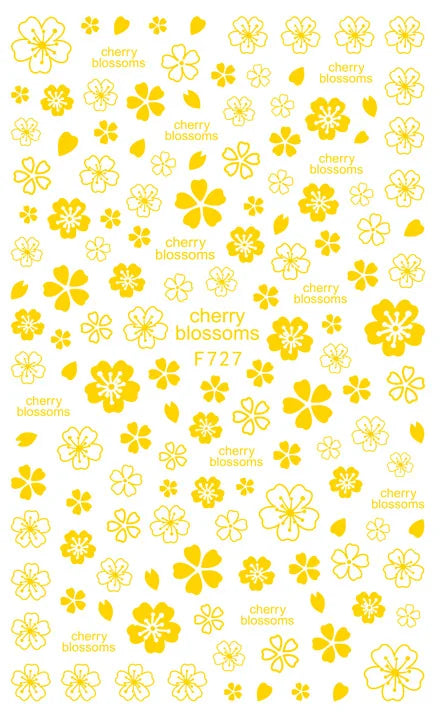 3D Y2K Hibiscus Floral Nail Stickers