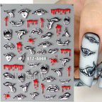 5D Crustacean & Insect Nail Art Stickers – Embossed Self-Adhesive Decals