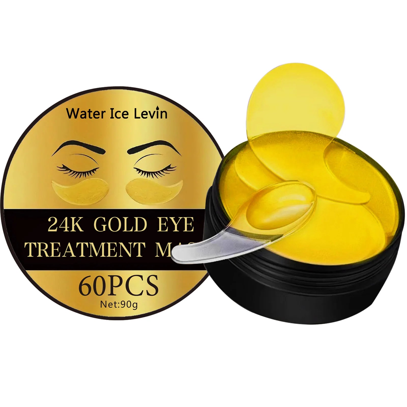 24K Gold Collagen Eye Mask – Anti-Dark Circles, Eye Bags, Anti-Wrinkle Moisturizing Eye Patches Skin Care