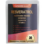 30 Patches Resveratrol Transdermal Patches With Berberine Quercetin Antioxidant Heart Support