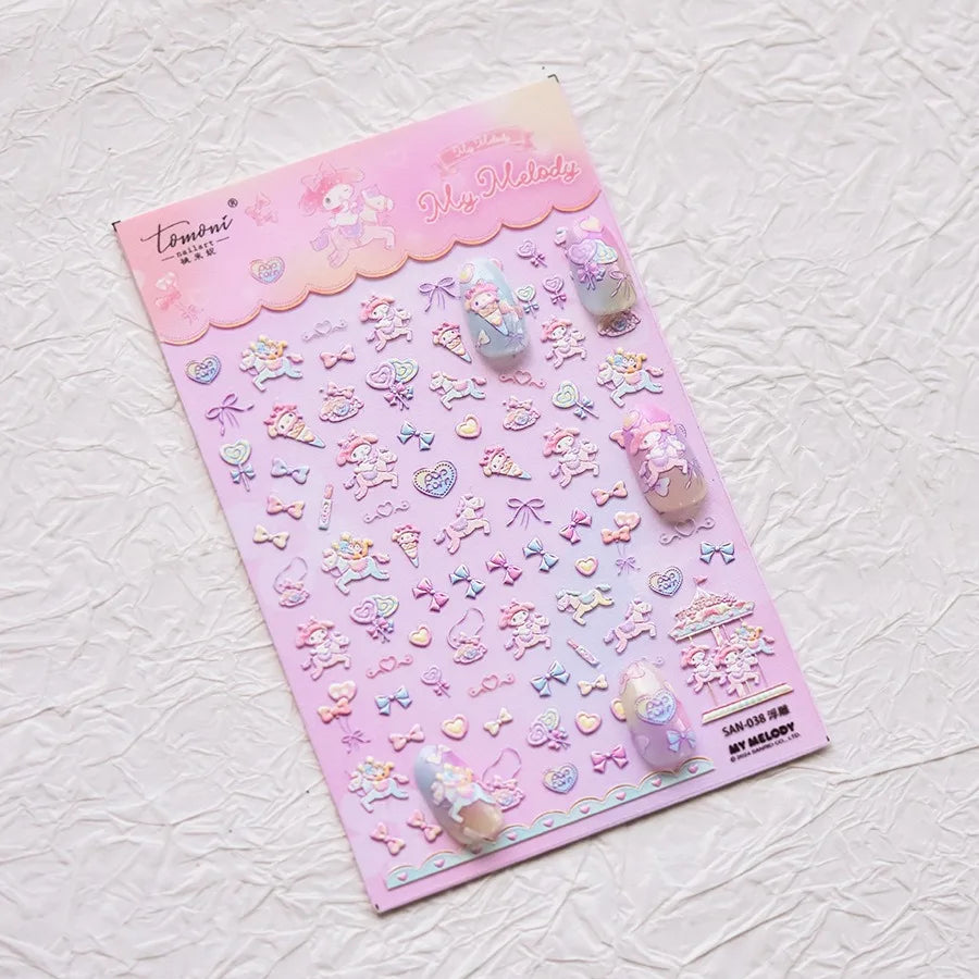 5D Nail Stickers – Melody, Hello Kitty & Pochacco Decals