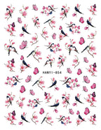 3D Floral & Butterfly Nail Art Stickers