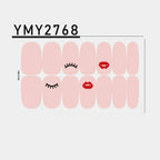 Pink Self-Adhesive Nail Sticker Strips – Foil Nail Art Set