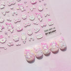 5D Anime Nail Stickers – Hello Kitty, Kuromi & Cinnamoroll