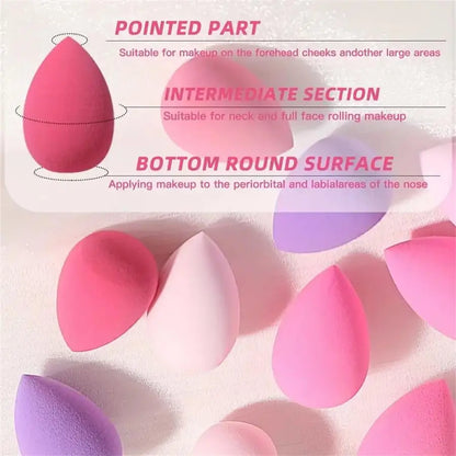 8-Piece Mini Makeup Sponge Puff Set for Concealer & Foundation – Soft Blending Sponges for Liquid Makeup