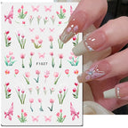 3D Floral & Butterfly Nail Art Stickers