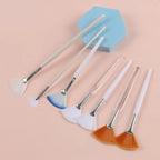 1/8pcs Fan Acid Facial Brush Set – Soft Portable Mask Brushes for Skin Care & Beauty Salon Use