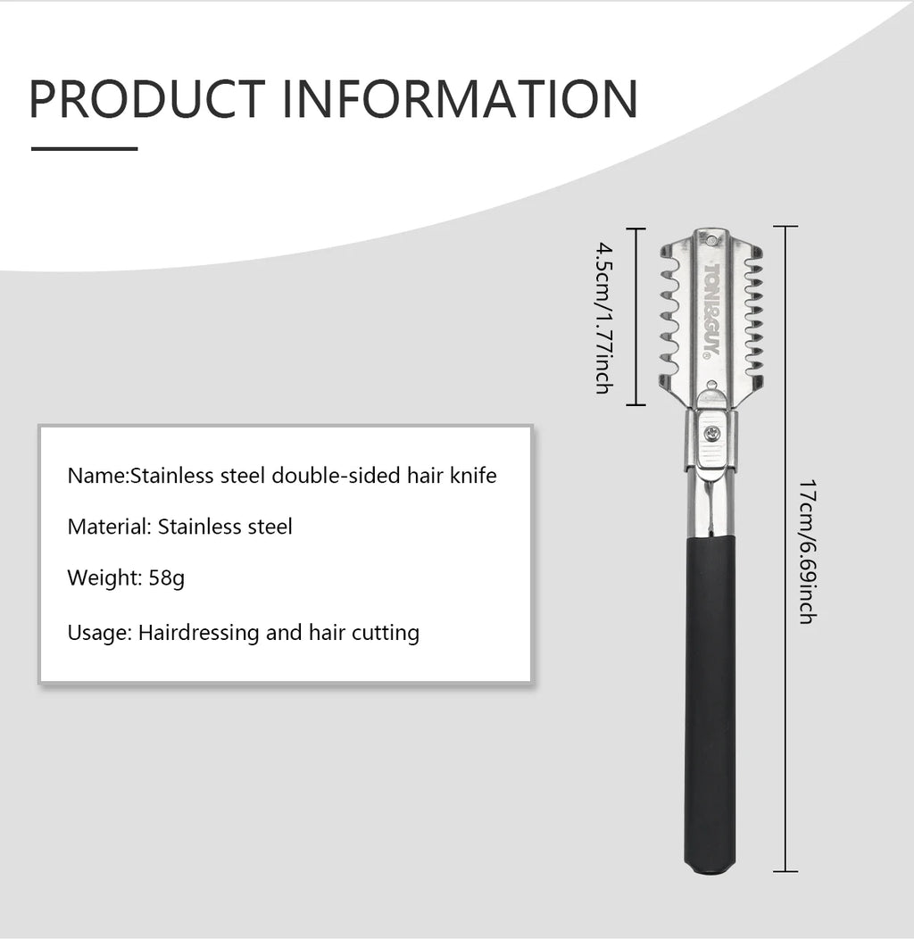 Professional Double-Edge Hair Razor Comb – Salon Cutting & Thinning Tool