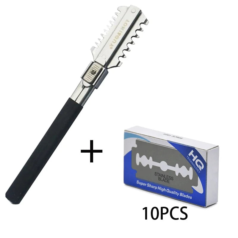 Professional Double-Edge Hair Razor Comb – Salon Cutting & Thinning Tool