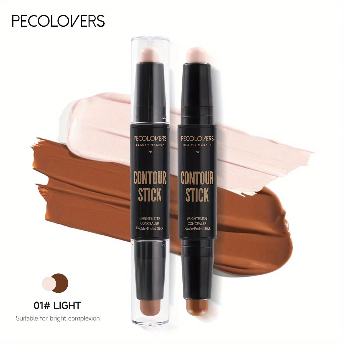 Double-Ended Foundation & Concealer Stick – High-Quality Cream for Contouring, Bronzer & Face Makeup