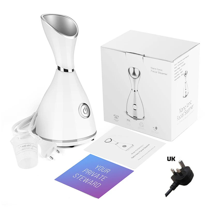 Nano Ionic Facial Steamer – Professional Deep Cleansing Mist Sprayer for Women, Home Spa & Beauty Care