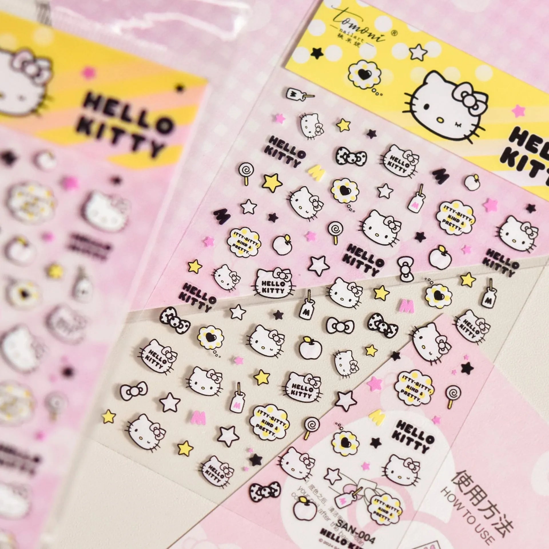 5D Anime Nail Stickers – Hello Kitty, Kuromi & Cinnamoroll
