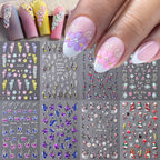 5D Spring Flower Nail Art Stickers – Colorful Daisy & Vine Decals for DIY Nails