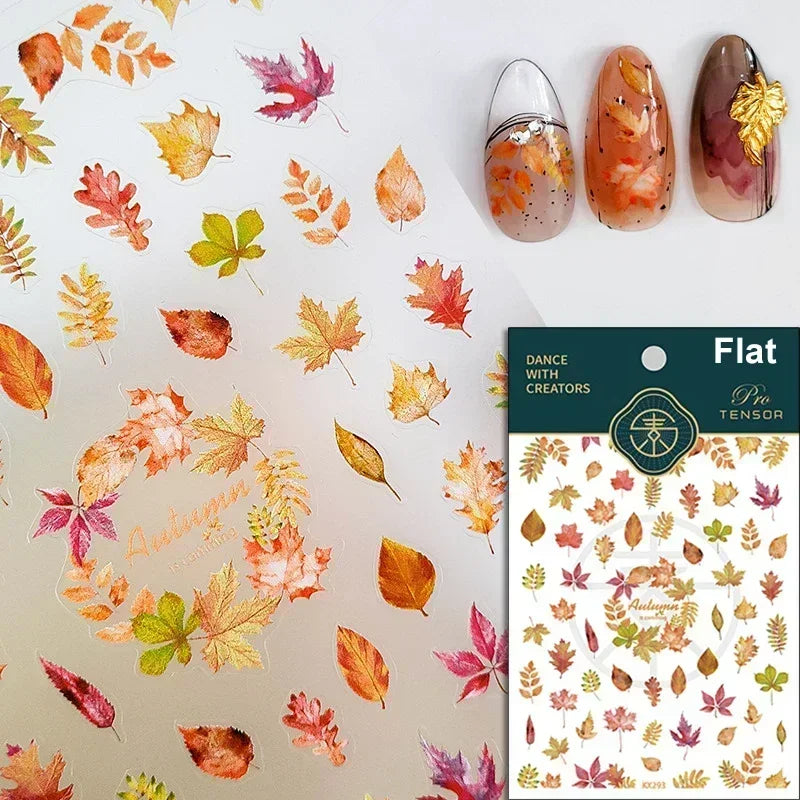 Sunflower & Autumn Harvest Nail Art Stickers