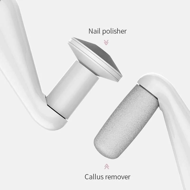 Electric Foot File Grinder – USB Rechargeable Callus Remover with Replacement Head for Smooth Feet