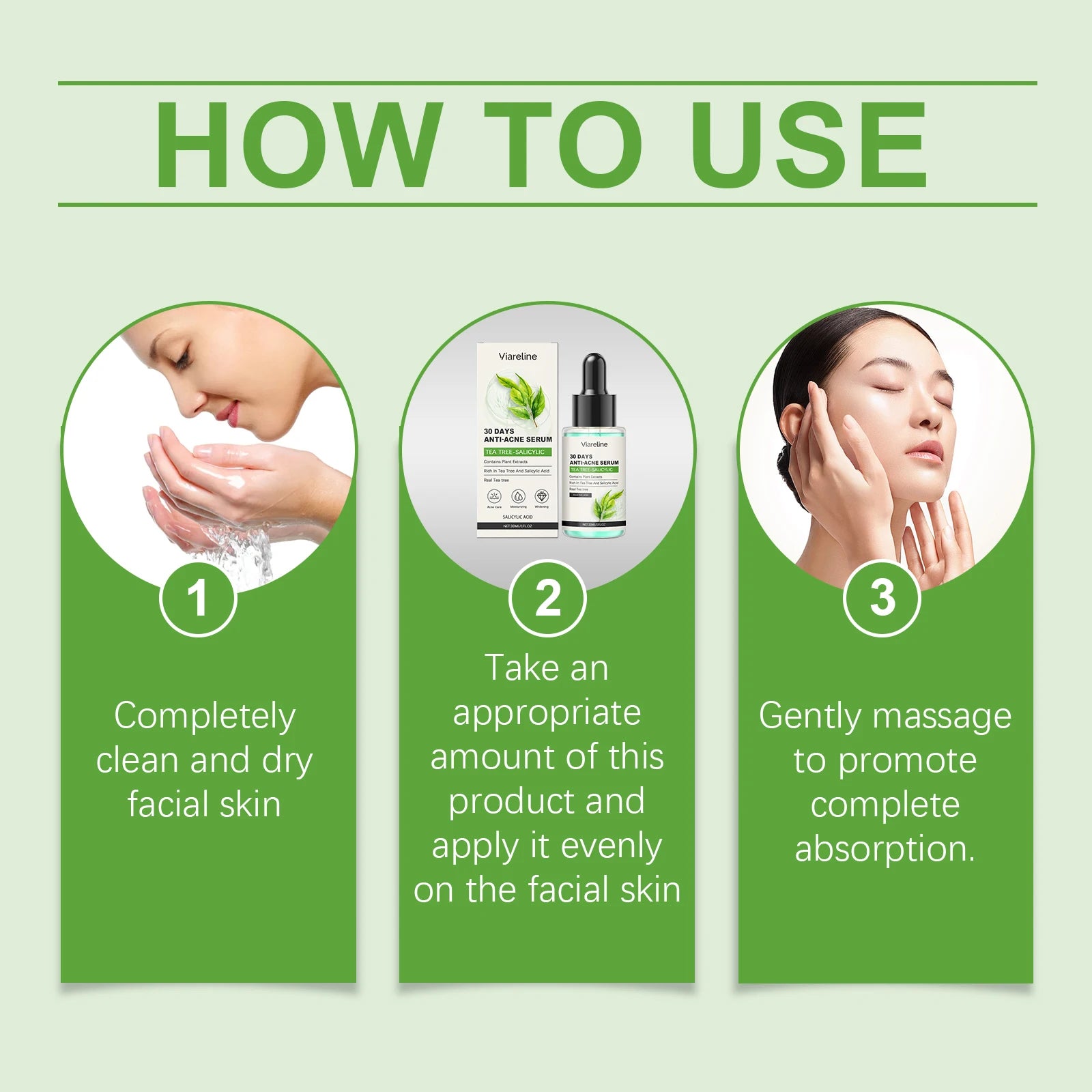 Salicylic Acid Face Care Set – Cleanser, Toner, Serum & Anti-Acne Cream
