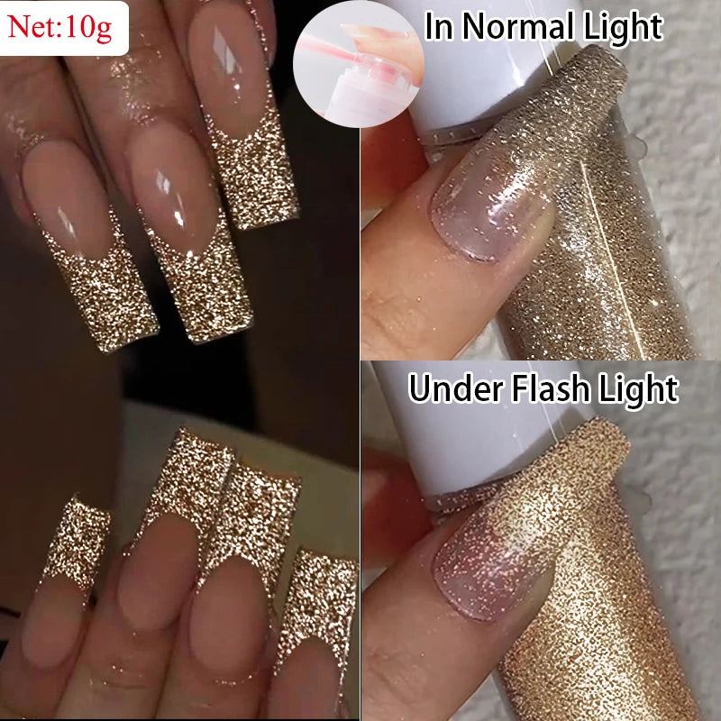 10g Gradient Pearl Nail Powder – Metallic Aurora Effect Glitter Dust for UV Gel Nail Art Decorations