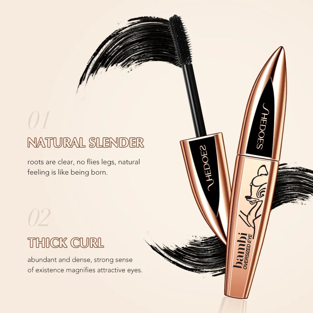 5D Black Silk Fiber Mascara – Thick, Long-Lasting Volume Eye Makeup