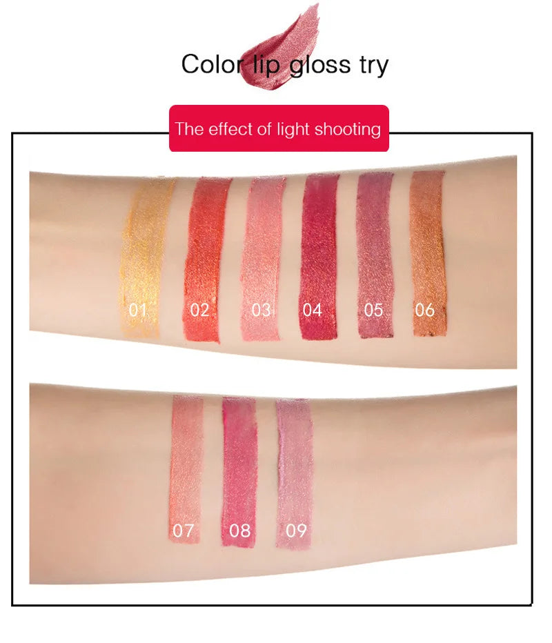 Handaiyan 9-Color Matte & Glitter Velvet Lipstick – Long-Lasting, Waterproof