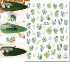 3D Butterfly & Flower Nail Art Stickers – Blue & Purple Decals for Manicure