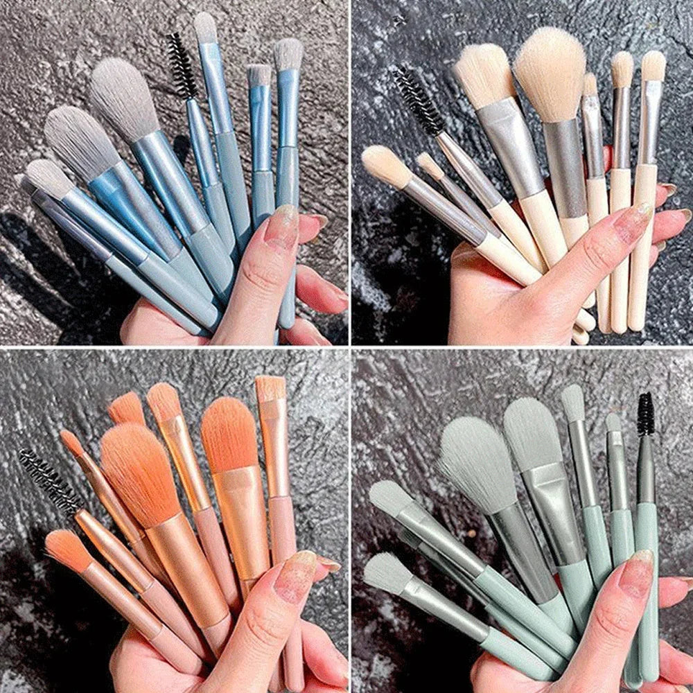 Morandi 8-Piece Makeup Brush Set – Face & Eye Essentials